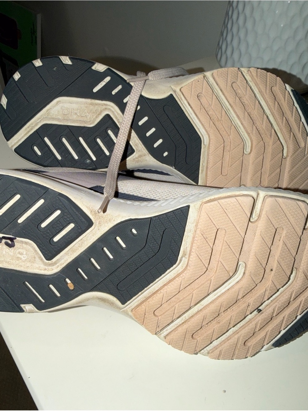 Brooks Women's Running Shoes in Blush Pink with Navy Accents - Picture 7 of 7